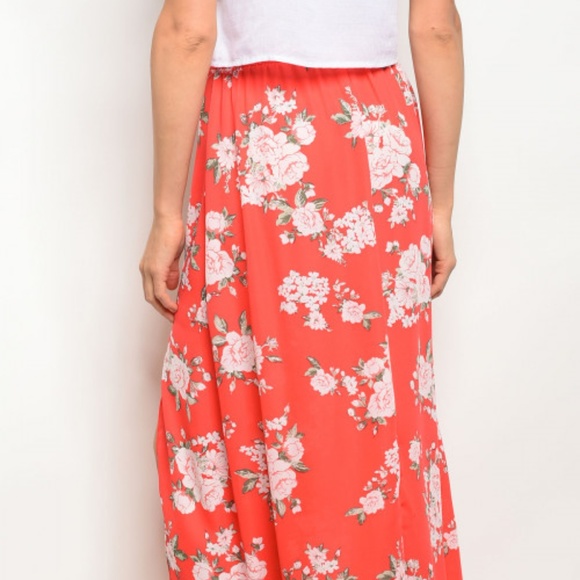 Favlux Red Rose Maxi Skirt - Picture 2 of 5